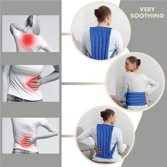 Microwave Heating Pad for Back & Spine - 1 Pack Blue Marble - Picture 4 of 6